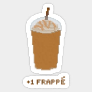 Iced frappe with caramel pixel art Sticker